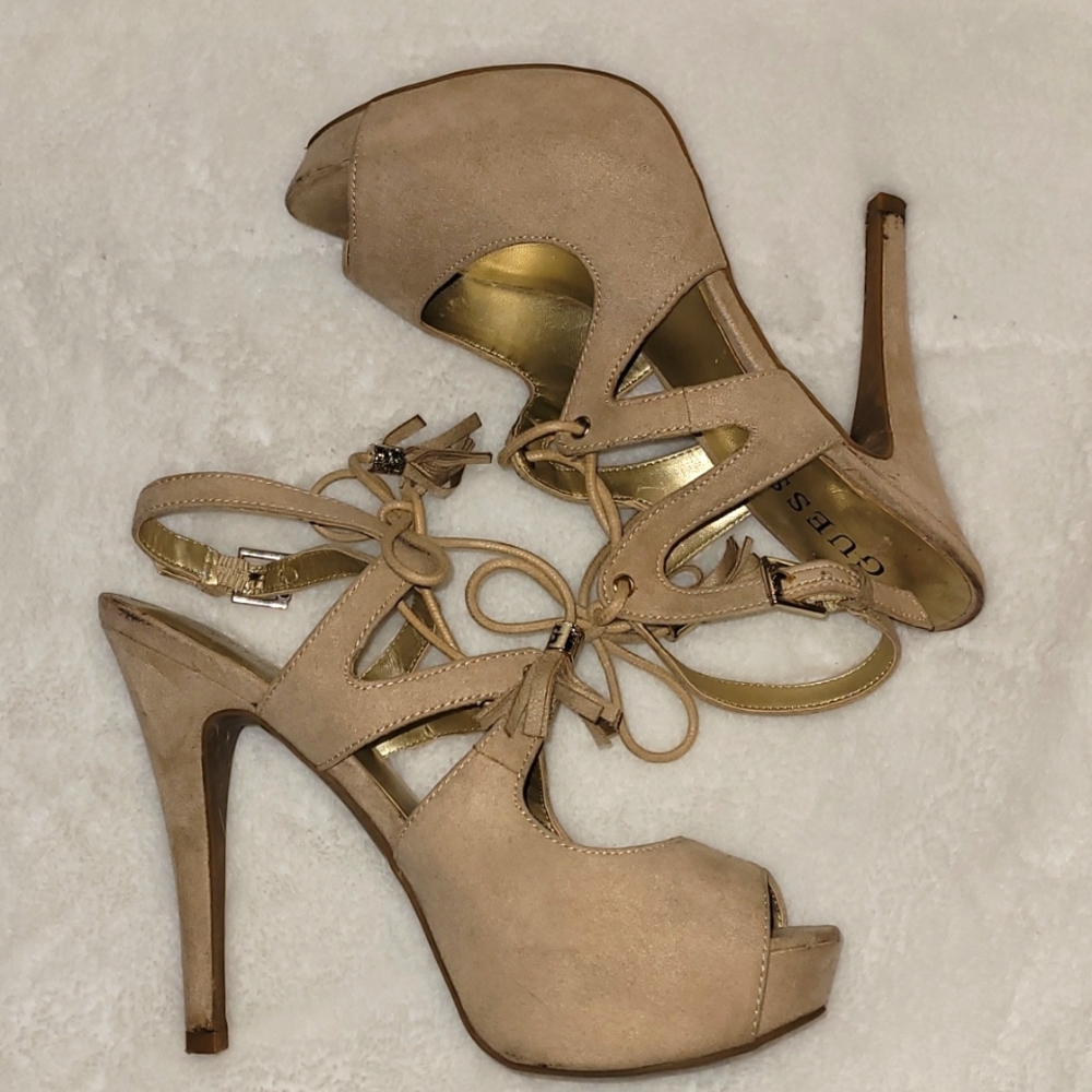 Nude 6 1/2 Guess high heels